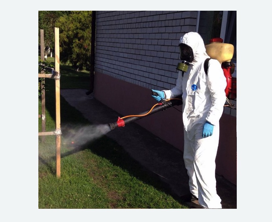 травля клещей на участке в Буинске